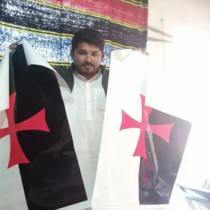 Mahmood and Templar flags
