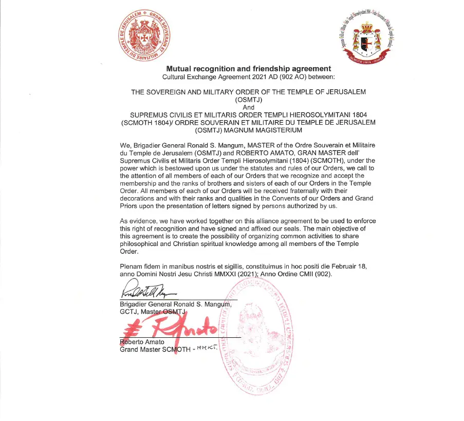 Mutual Recognition with OSMTJ 1804